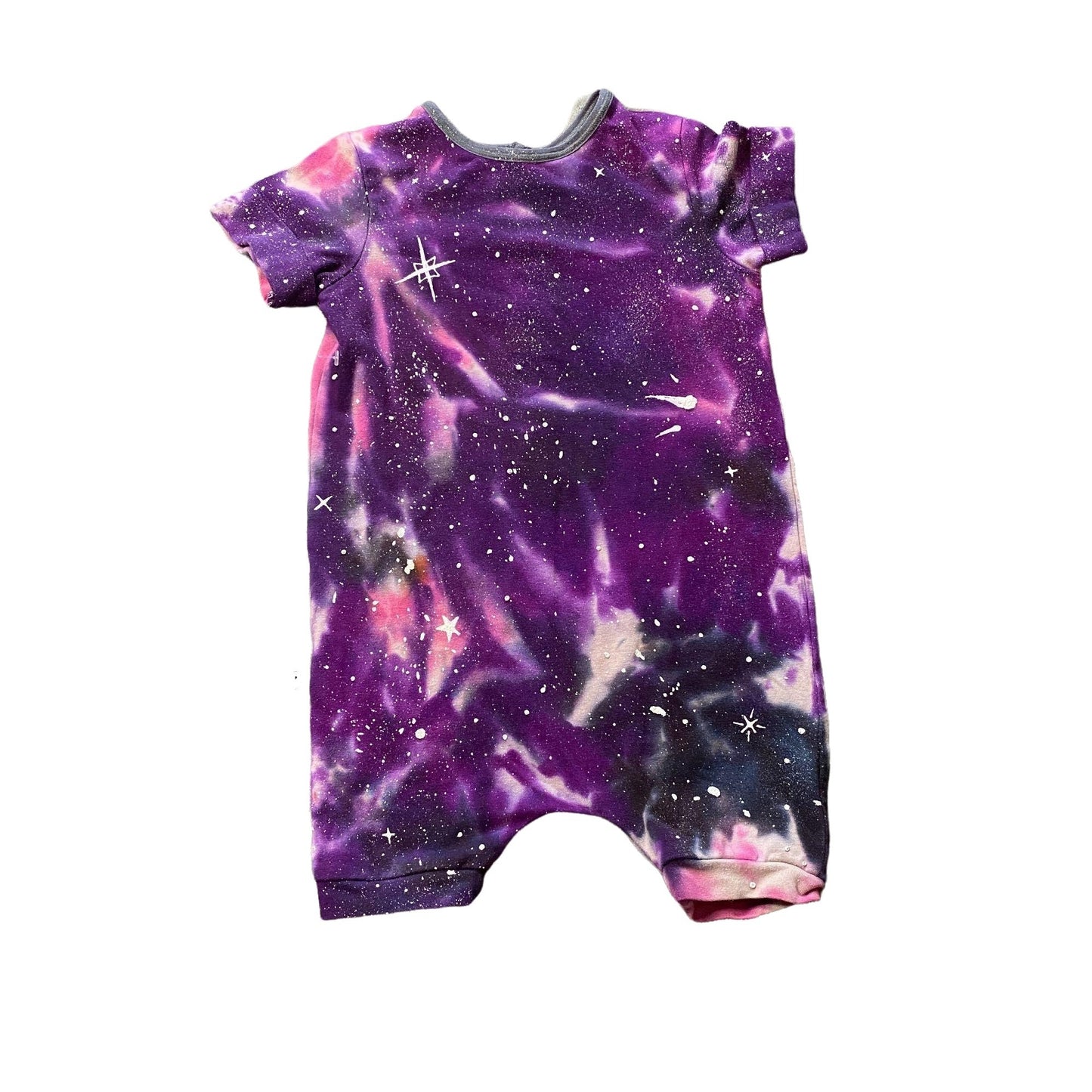 Galaxy Dyed Rags Romper || 12-18 Months