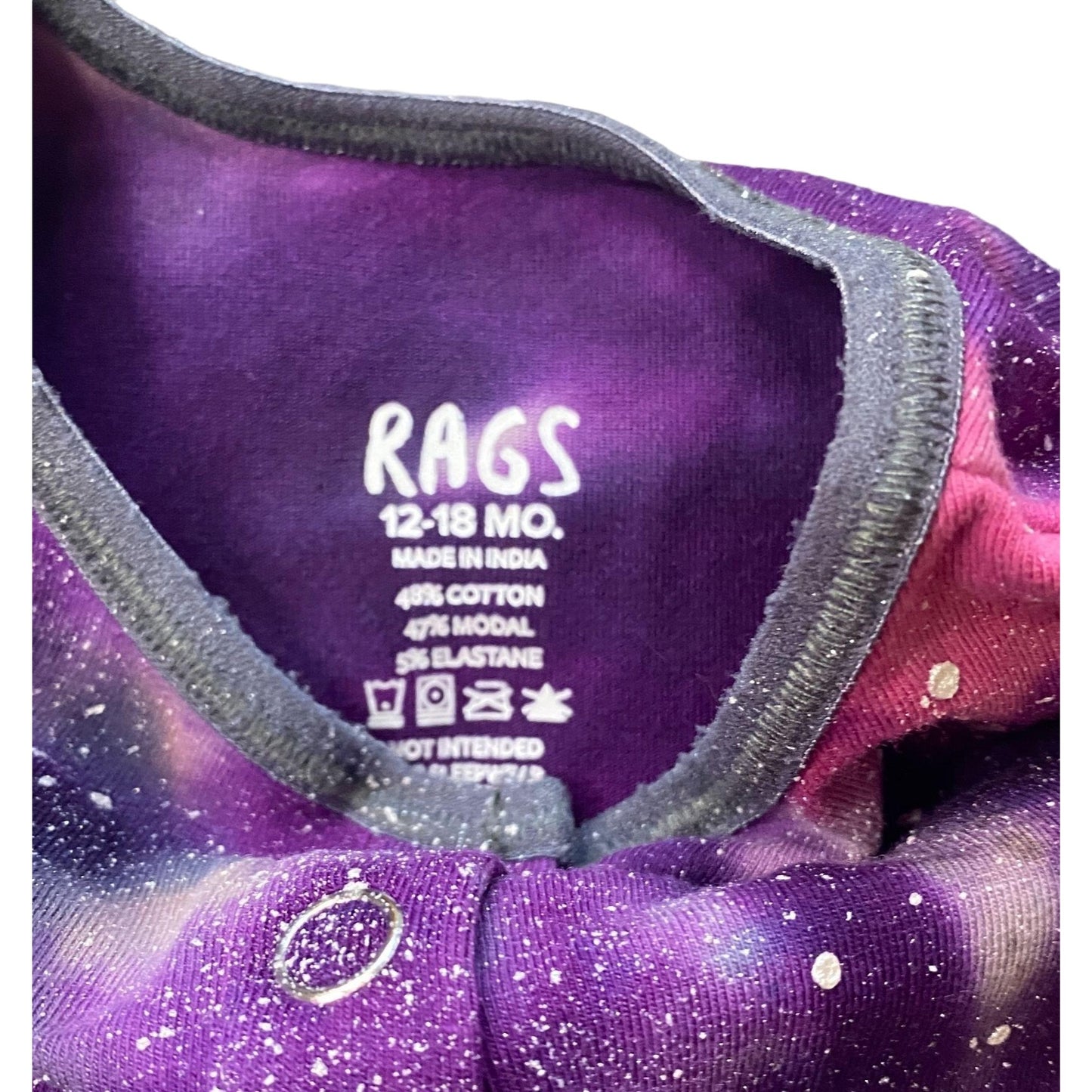 Galaxy Dyed Rags Romper || 12-18 Months