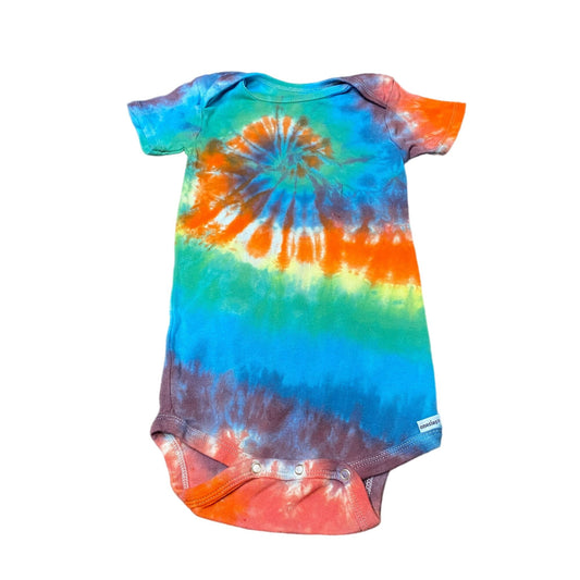 Rainbow Spiral Tie Dye Baby Bodysuit || 4T