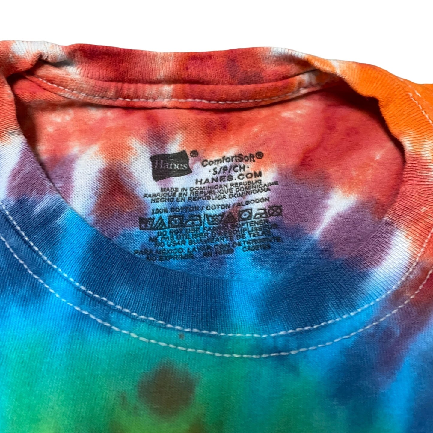 Rainbow Spiral Tie Dye Adult Tee || Small