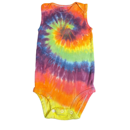 Rainbow Spiral Tie Dye Baby Bodysuit || 24 Months