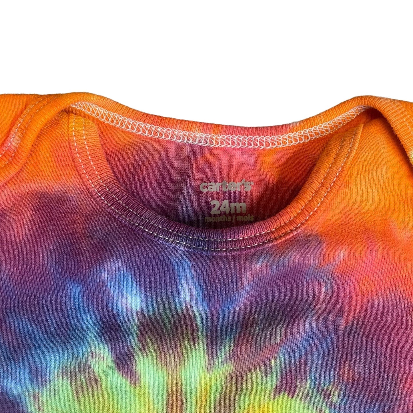 Rainbow Spiral Tie Dye Baby Bodysuit || 24 Months