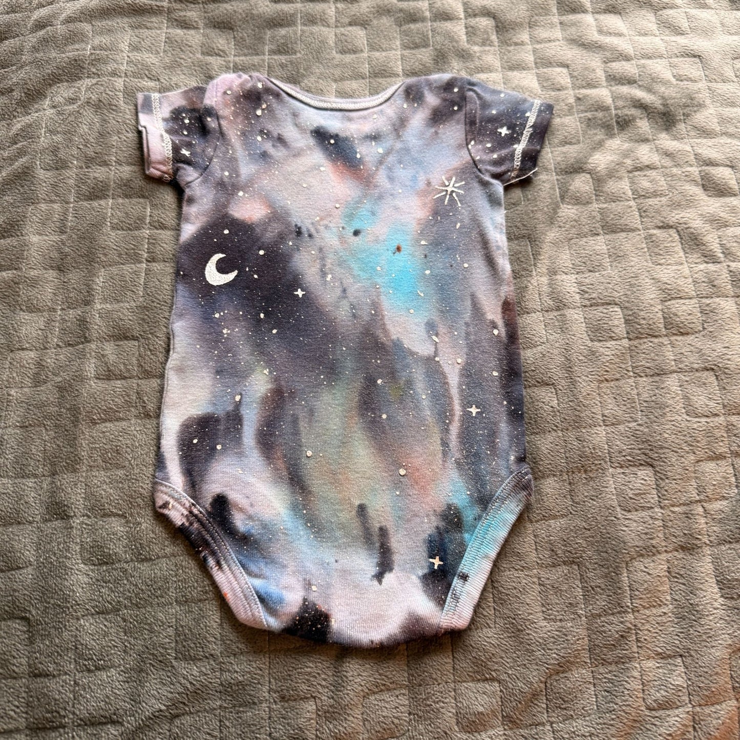 Galaxy Dyed Onesie || 3 Months, Upcycled ♻️