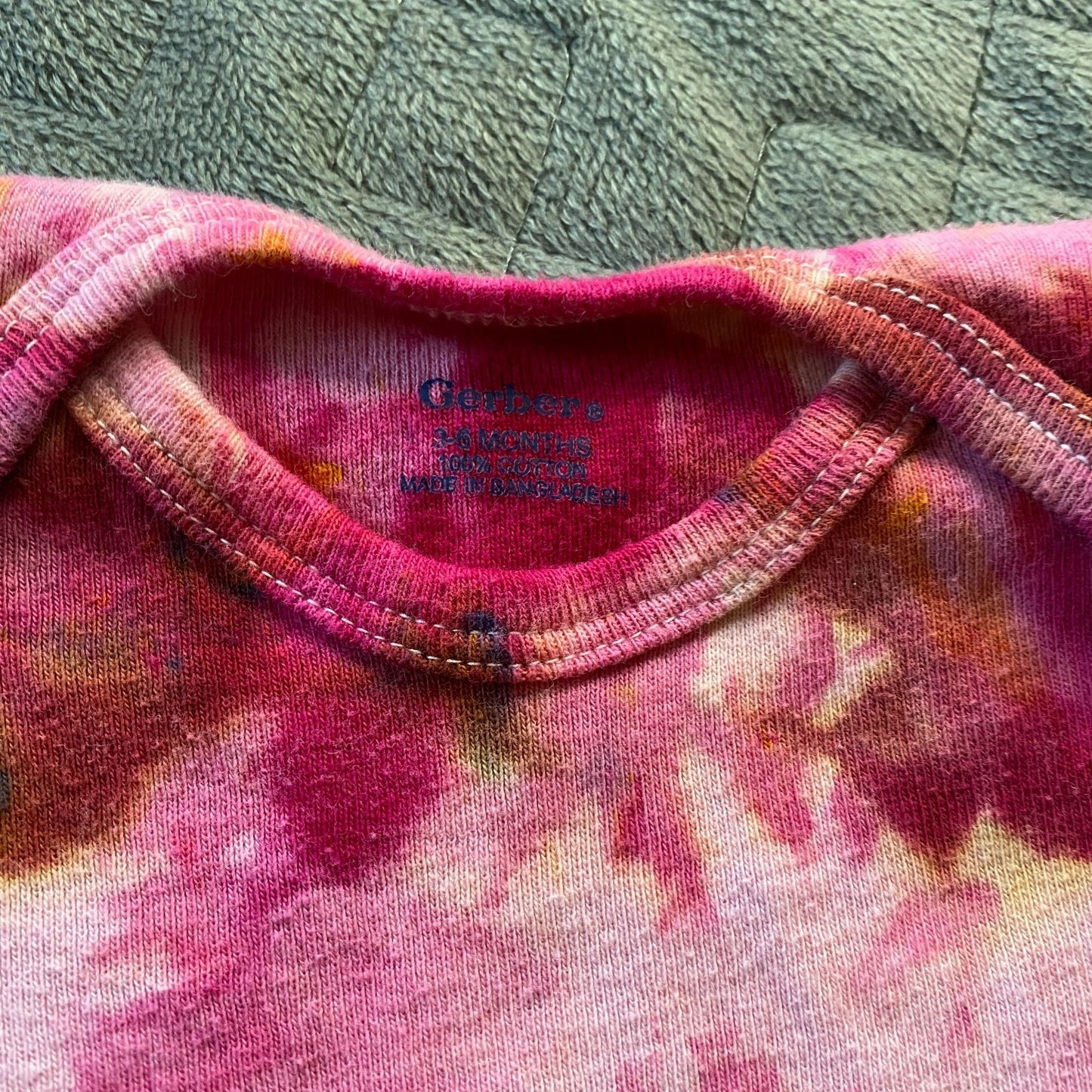 Tie Dyed Bodysuit || 3-6 Months, Upcycled ♻️