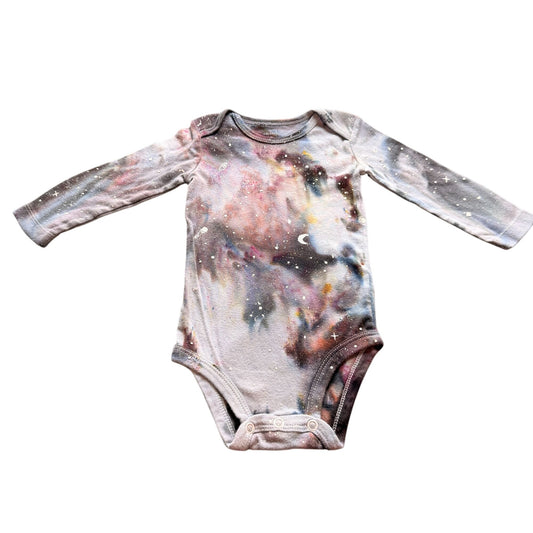 Galaxy Dyed Baby Onesie || 9 Months, Upcycled ♻️