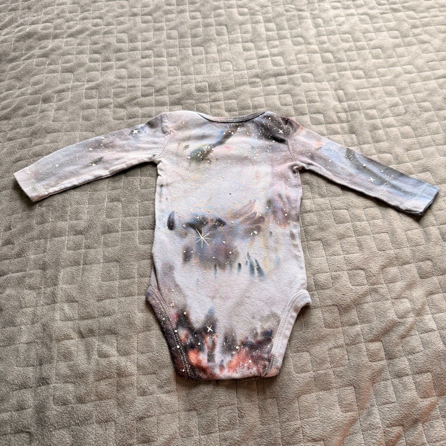 Galaxy Dyed Baby Onesie || 9 Months, Upcycled ♻️