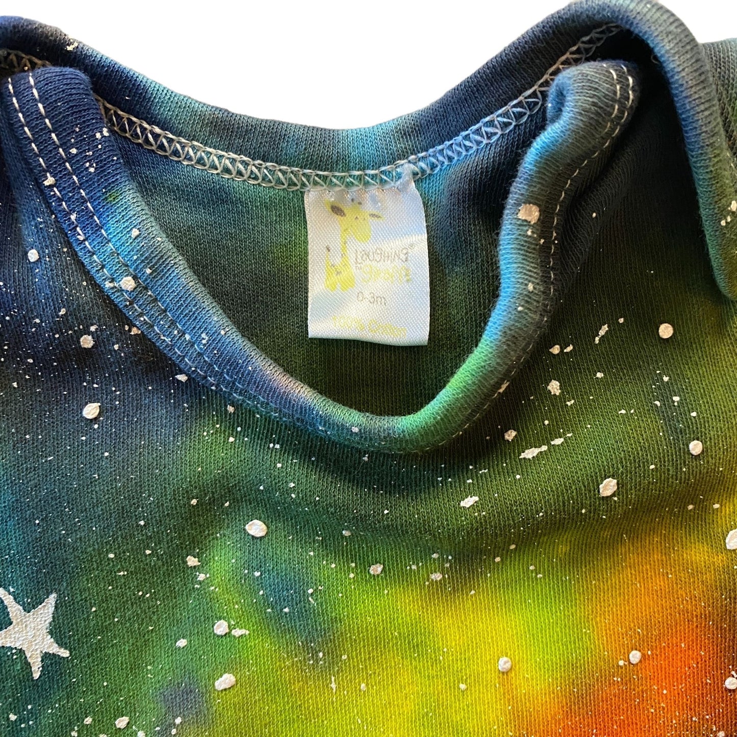 Rainbow Galaxy Dyed Onesie || 0-3 Months