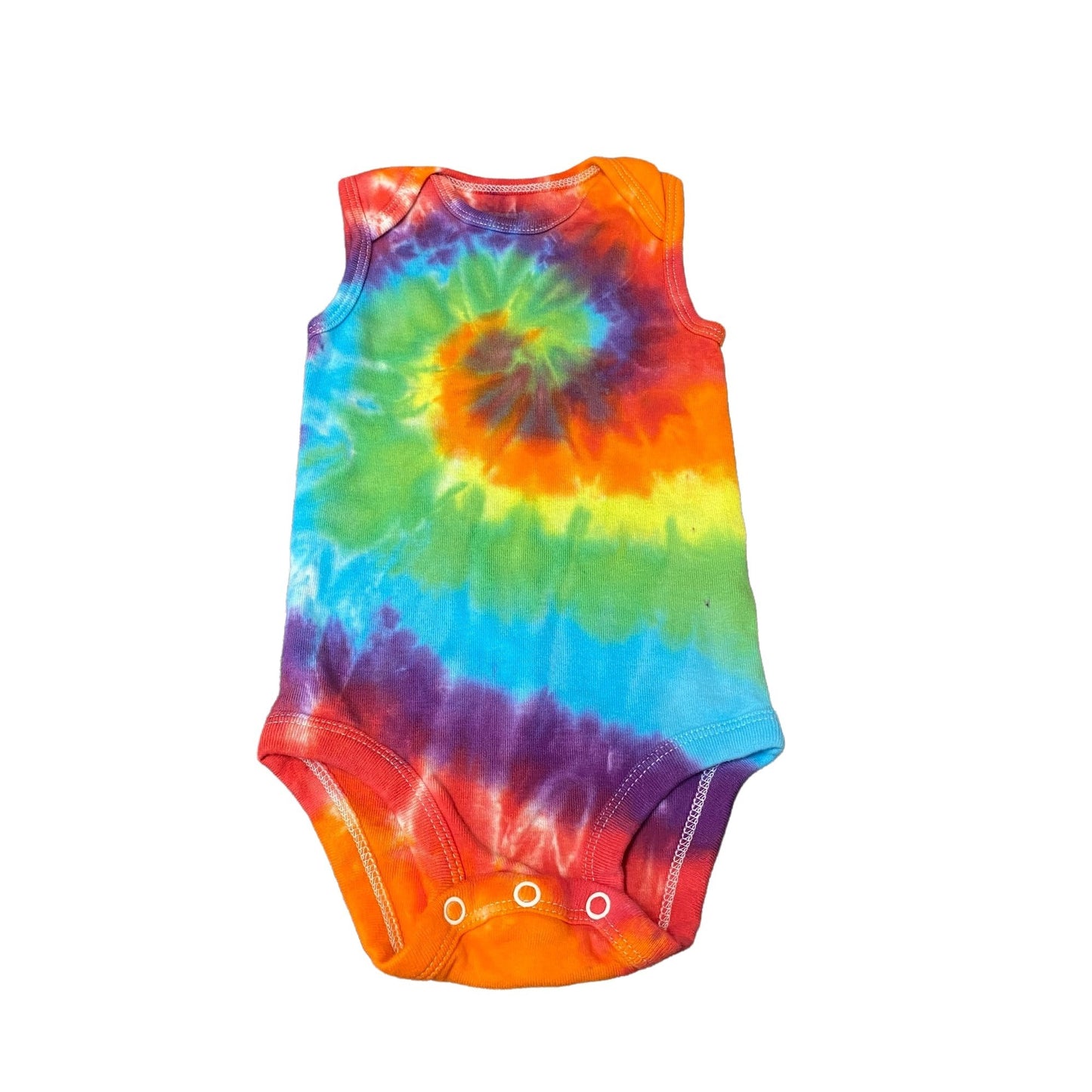 Rainbow Spiral Tie Dye Baby Bodysuit || 6 Months