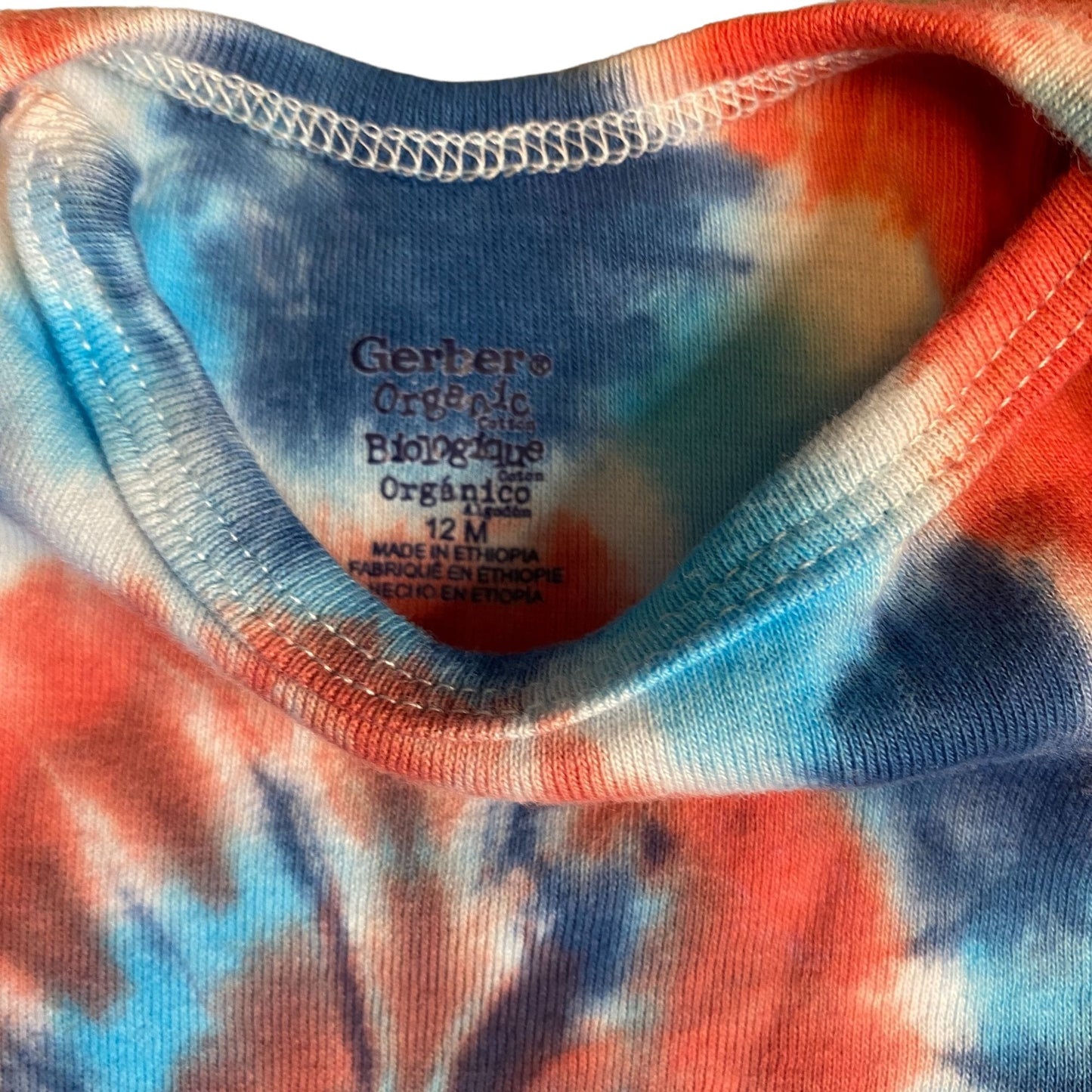 Spiral Tie Dye Baby Bodysuit || 12 Months