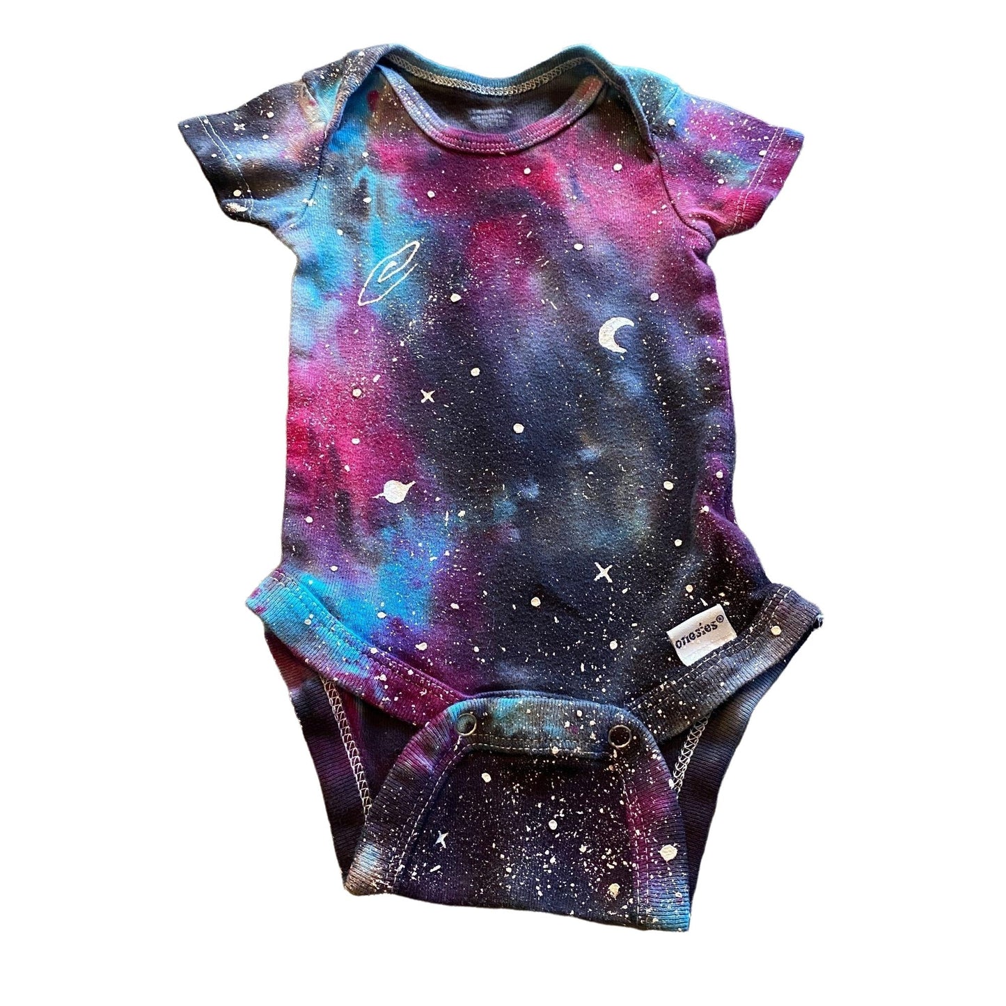Galaxy Dyed Onesie || 0-3 Months, Upcycled ♻️