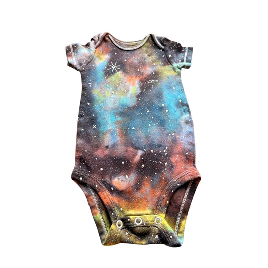 Galaxy Dyed Baby Onesie || 6 Months, Upcycled ♻️