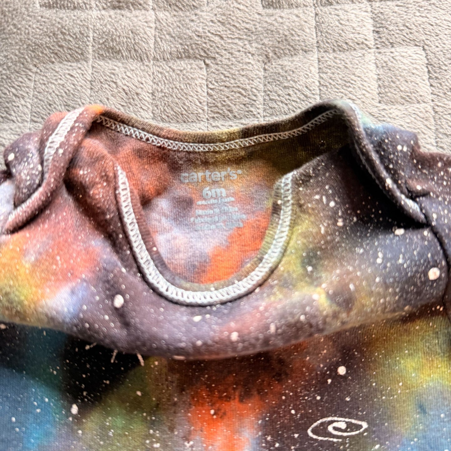 Galaxy Dyed Baby Onesie || 6 Months, Upcycled ♻️