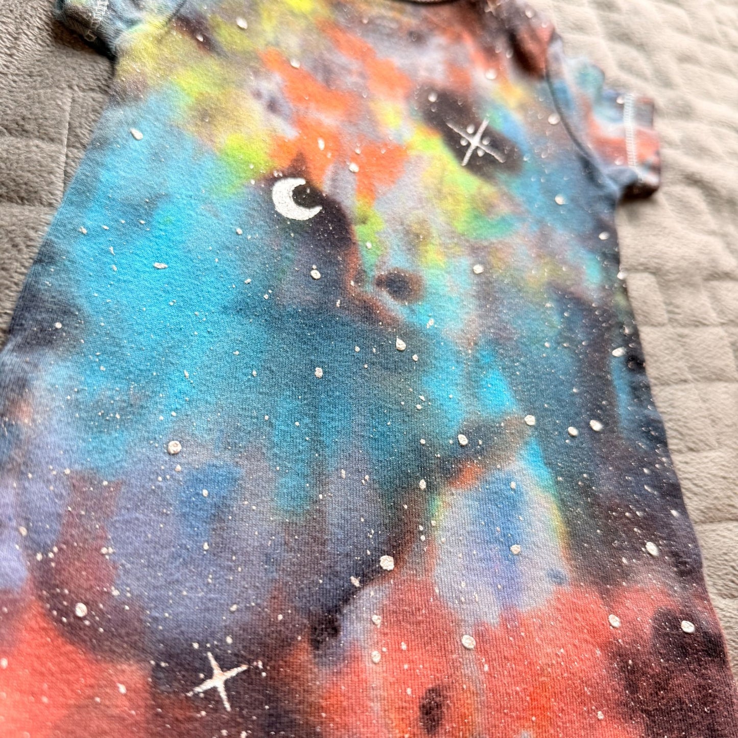Galaxy Dyed Baby Onesie || 6 Months, Upcycled ♻️