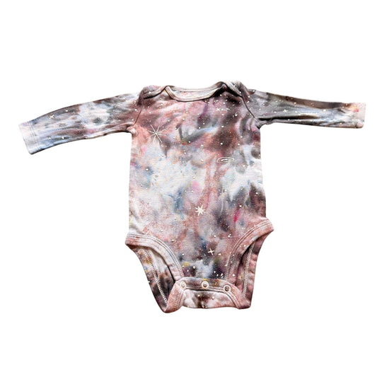 Galaxy Dyed Baby Onesie || 6 Months, Upcycled ♻️