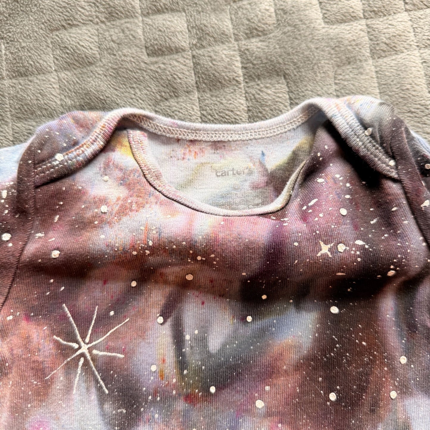 Galaxy Dyed Baby Onesie || 6 Months, Upcycled ♻️