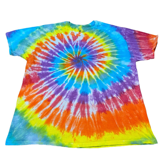 Rainbow Spiral Tie Dye Adult Tee || Extra Large