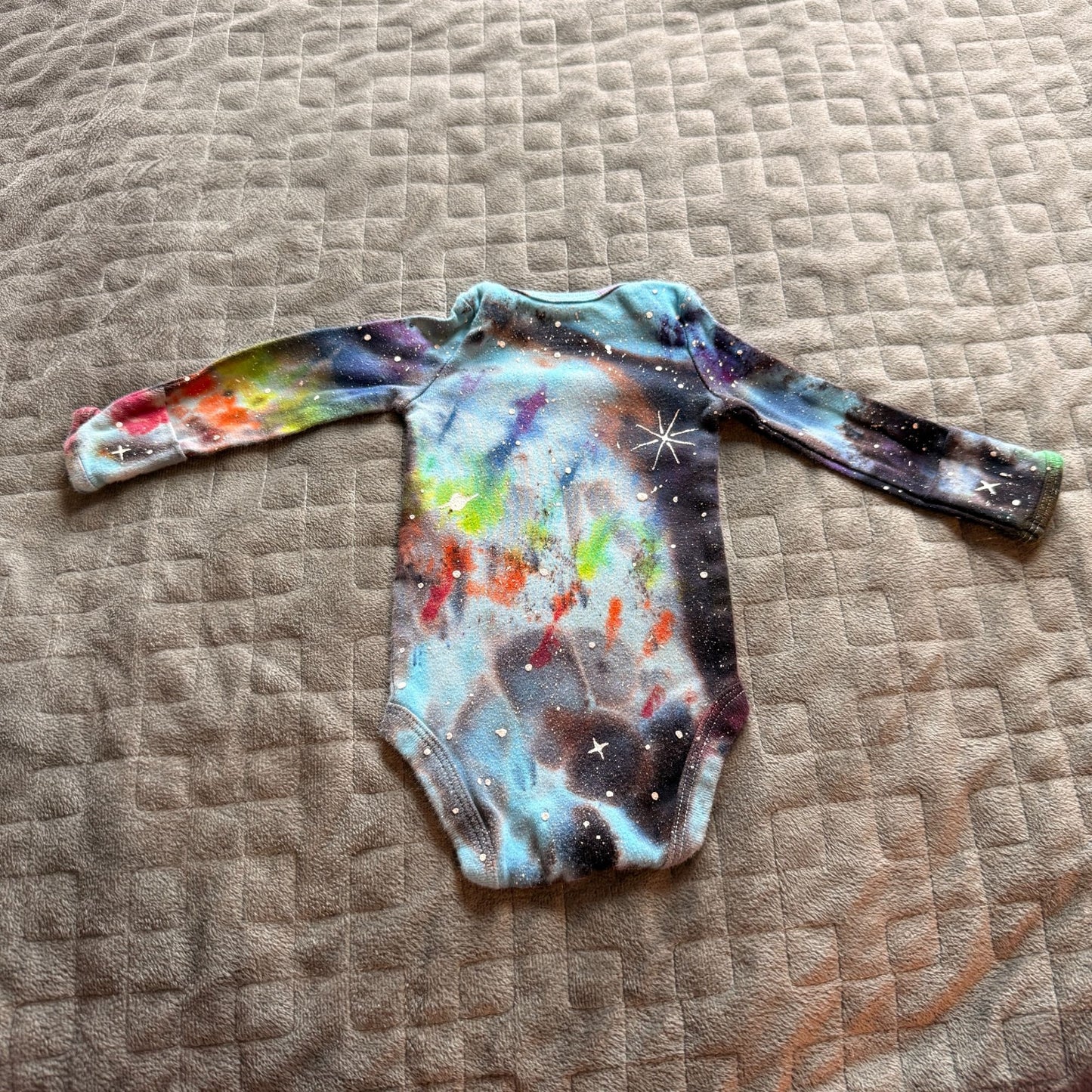 Galaxy Dyed Baby Onesie || Newborn, Upcycled ♻️