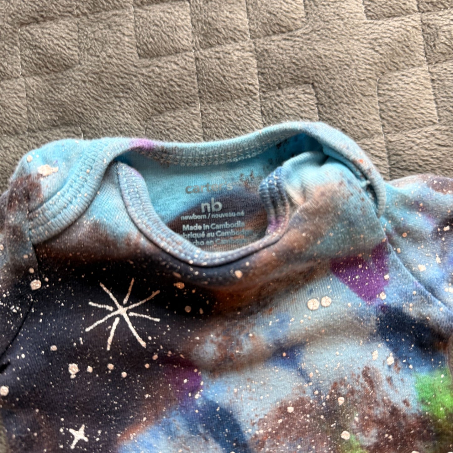 Galaxy Dyed Baby Onesie || Newborn, Upcycled ♻️