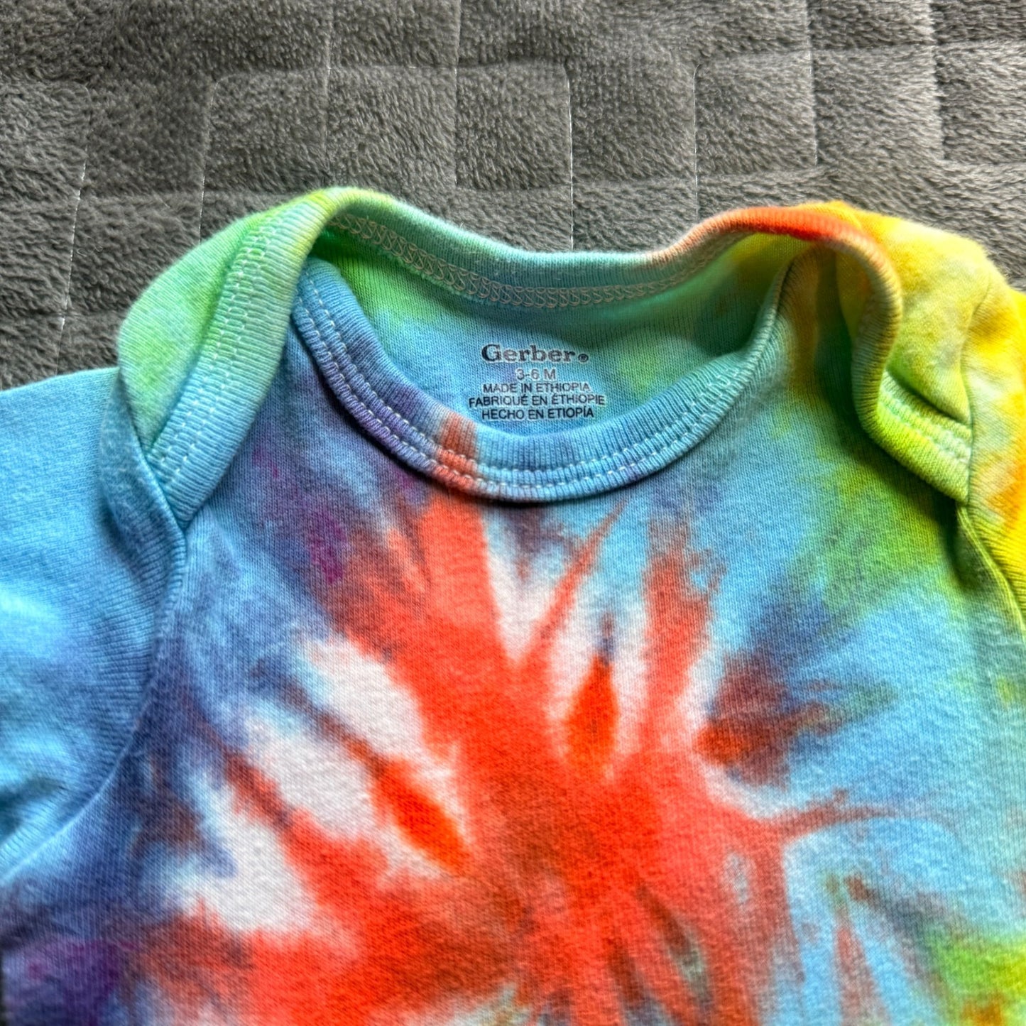 Tie Dyed Onesie || 3-6 Months, Upcycled ♻️