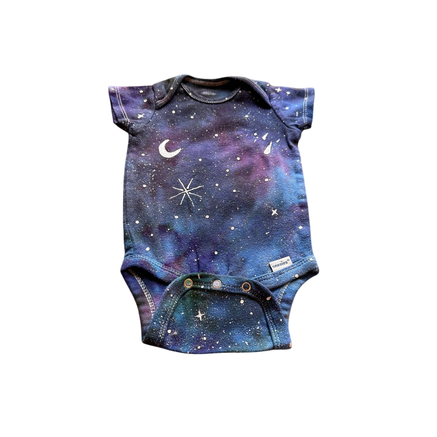 Galaxy Dyed Baby Onesie || 3-6 Months, Upcycled ♻️