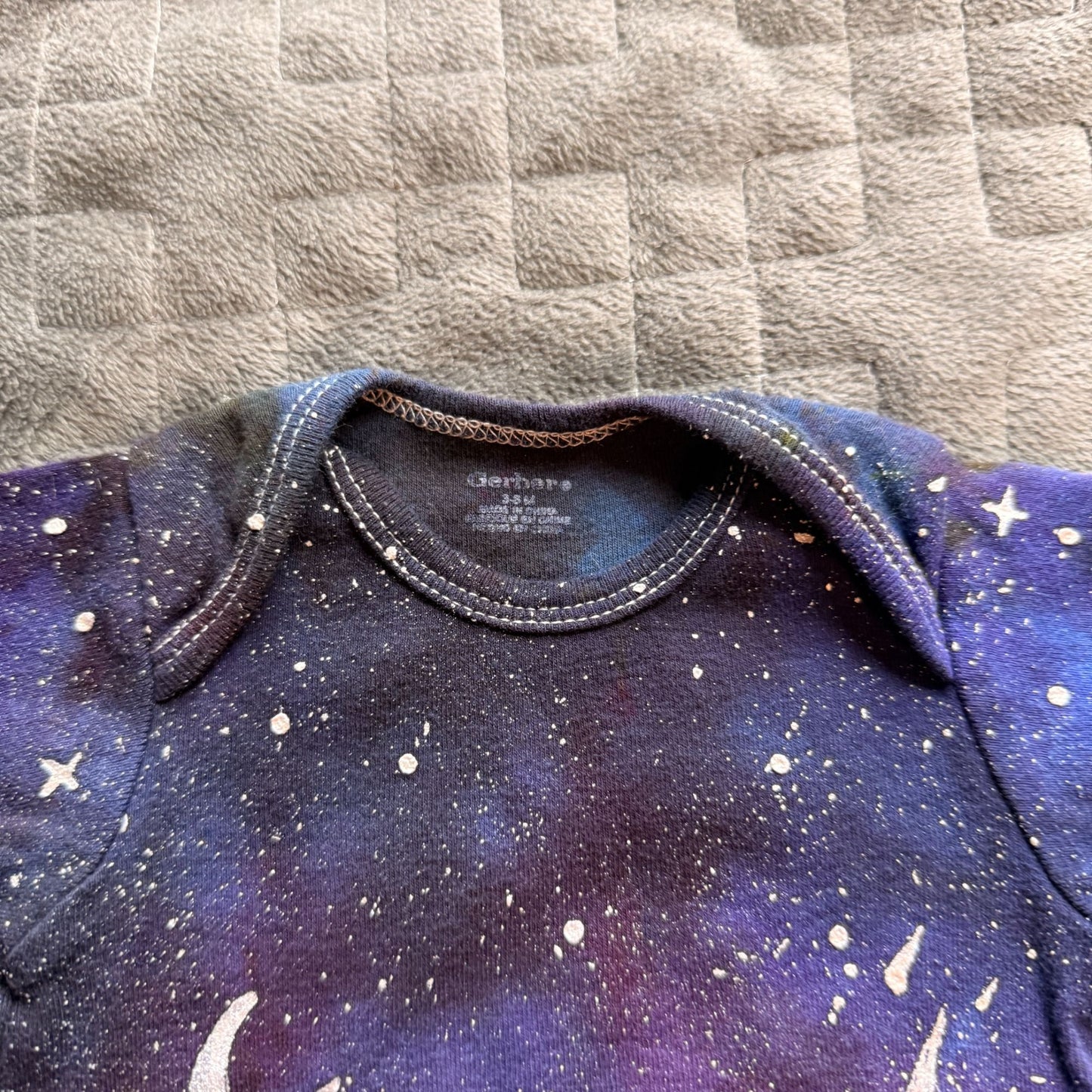 Galaxy Dyed Baby Onesie || 3-6 Months, Upcycled ♻️