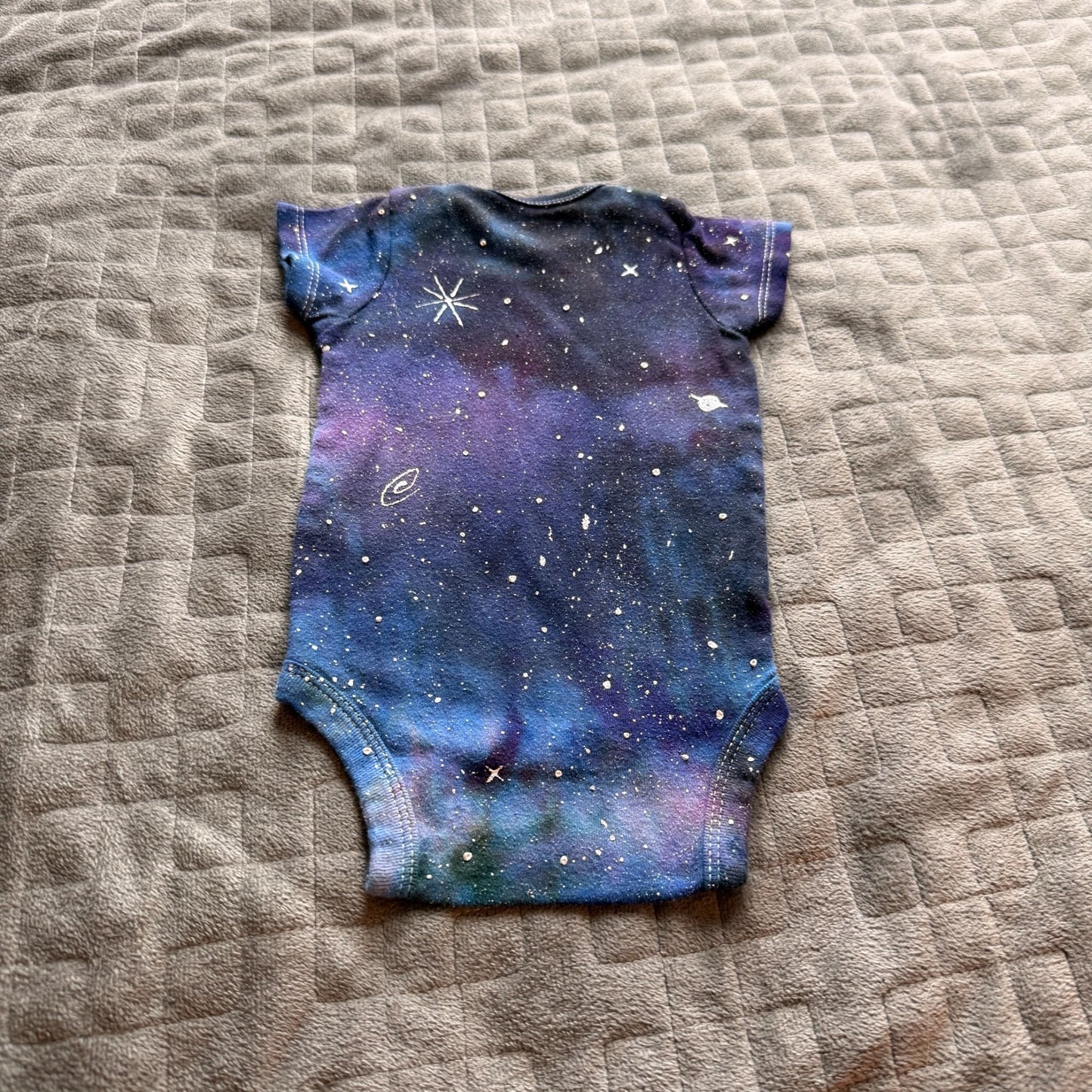 Galaxy Dyed Baby Onesie || 3-6 Months, Upcycled ♻️
