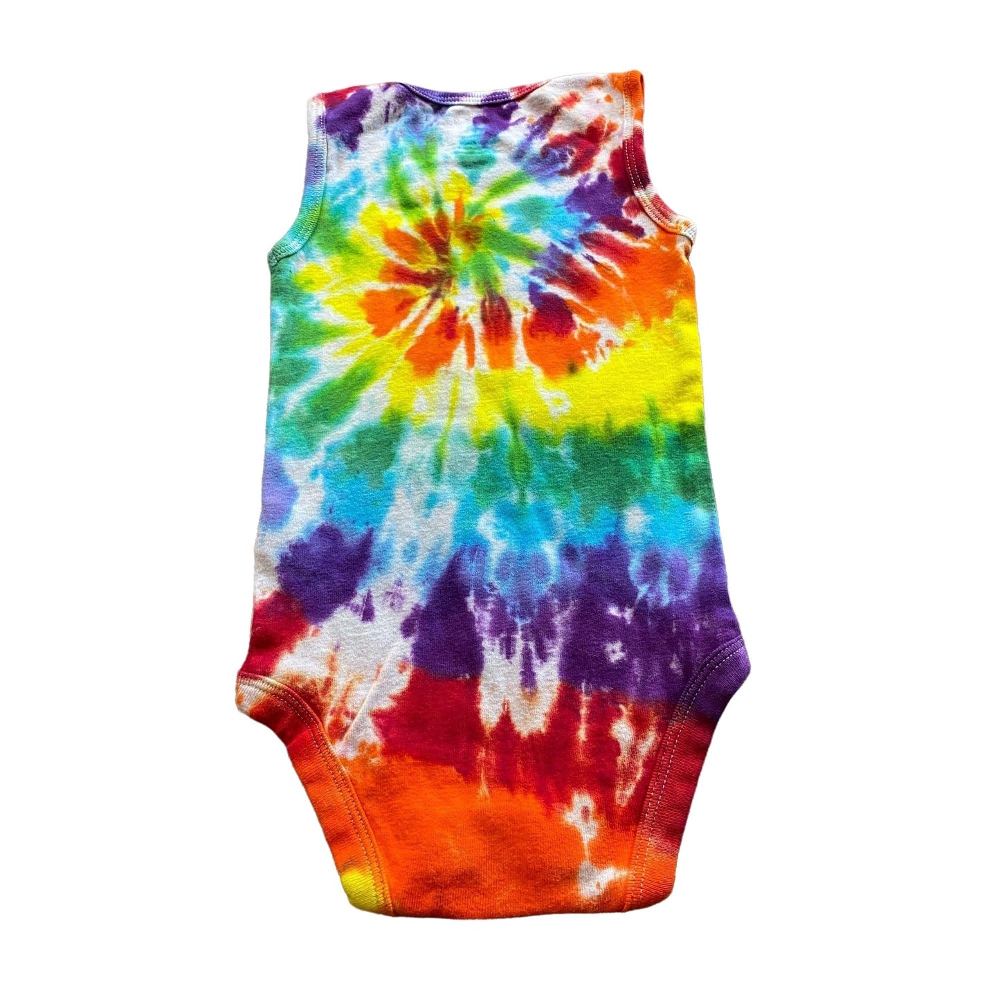 Rainbow Spiral Tie Dye Baby Bodysuit || 9 Months