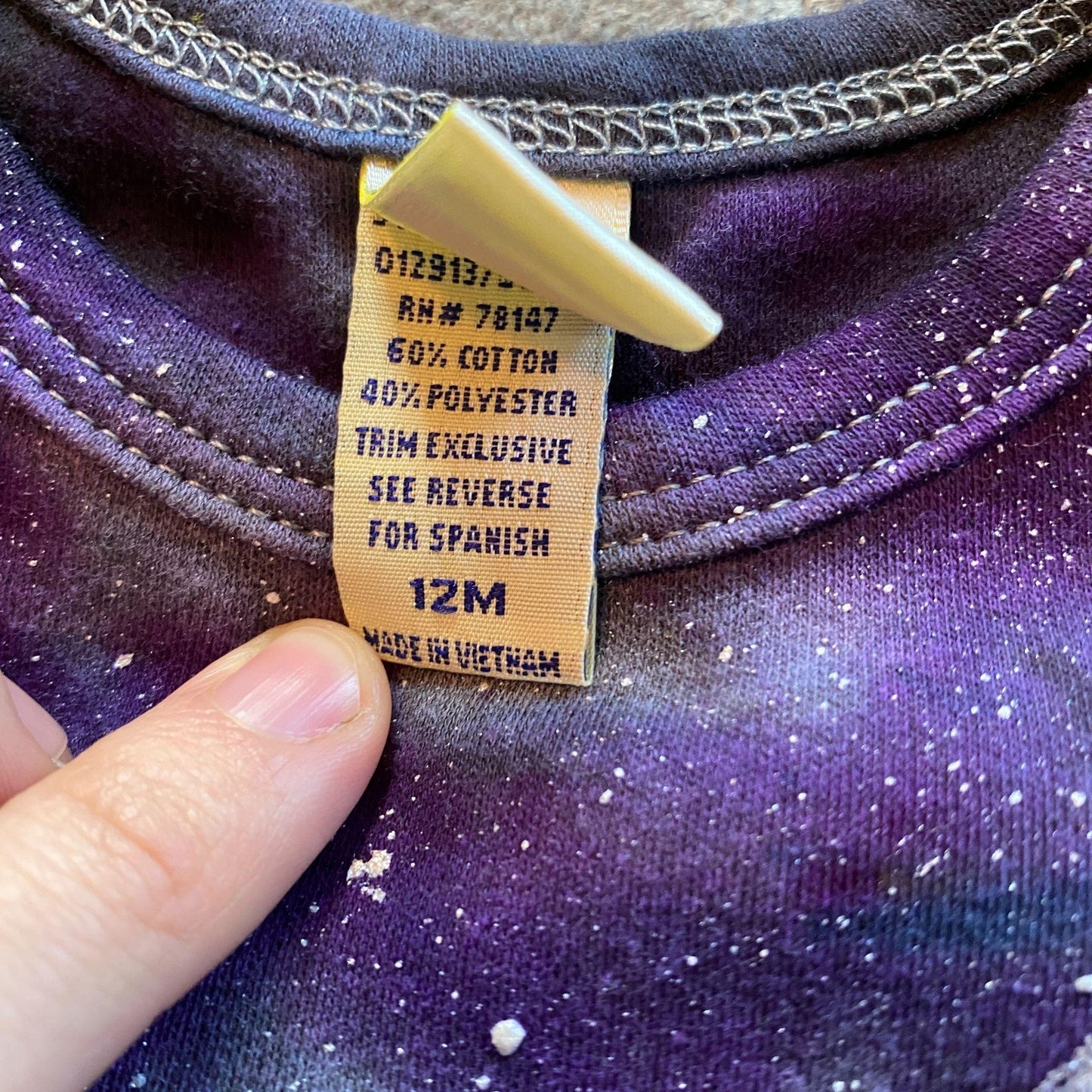 Galaxy Dyed Onesie || 12 Months
