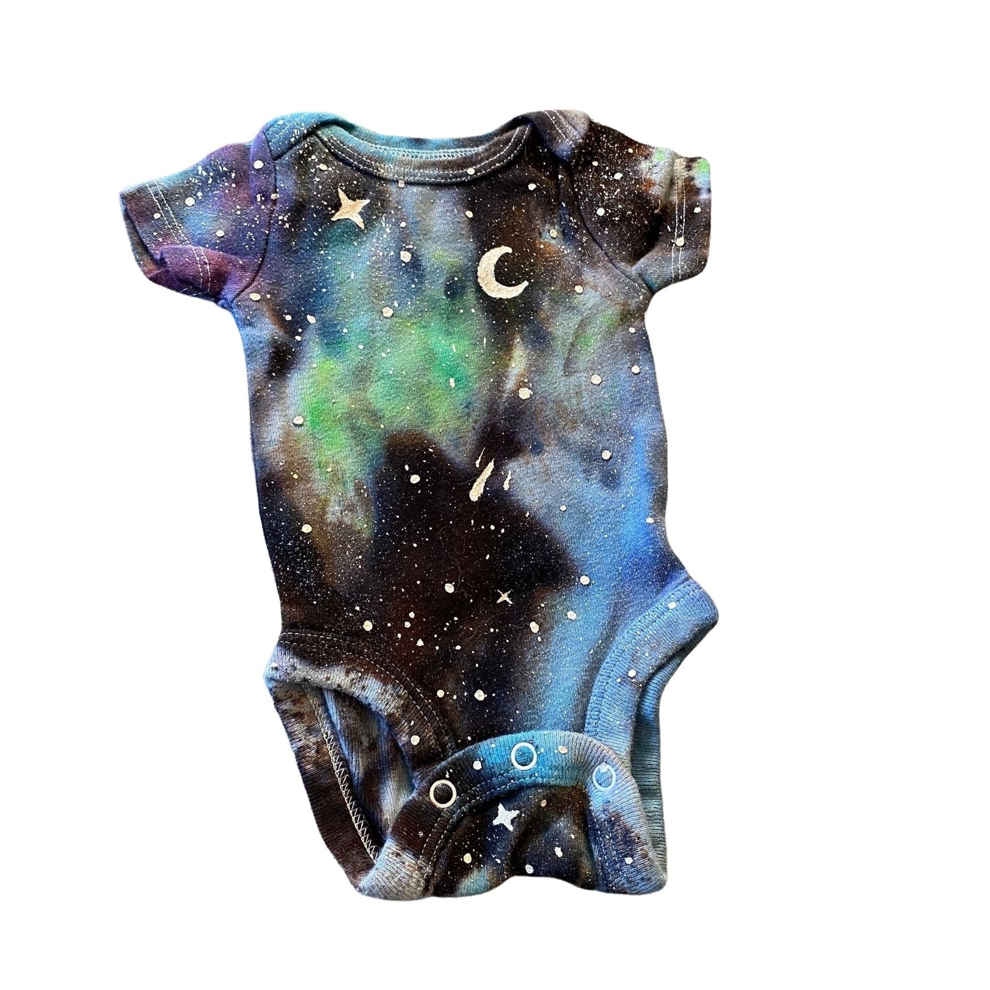 Galaxy Dyed Onesie || Newborn, Upcycled ♻️