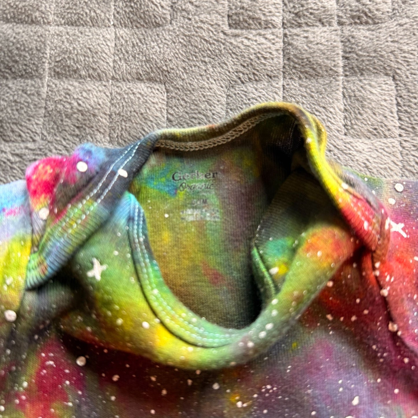 Galaxy Dyed Baby Onesie || 0-3 Months, Upcycled ♻️