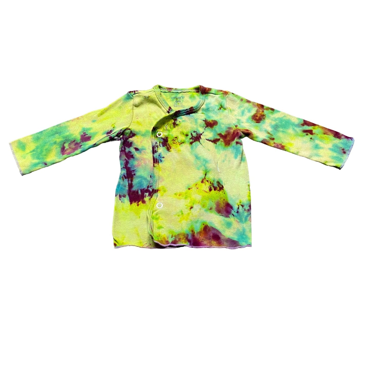 Tie Dye Kimono Button Style Baby Shirt || 6 Months