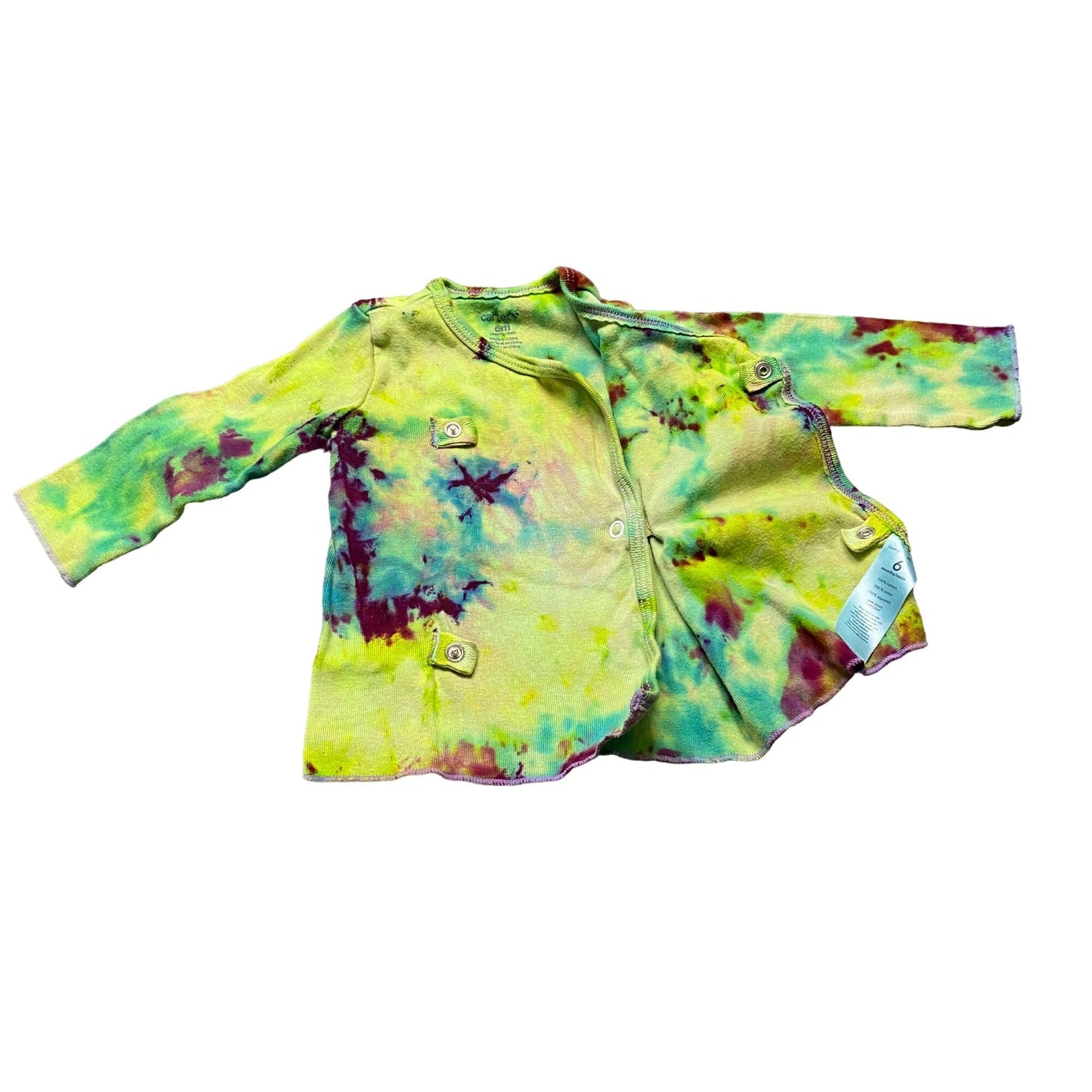 Tie Dye Kimono Button Style Baby Shirt || 6 Months