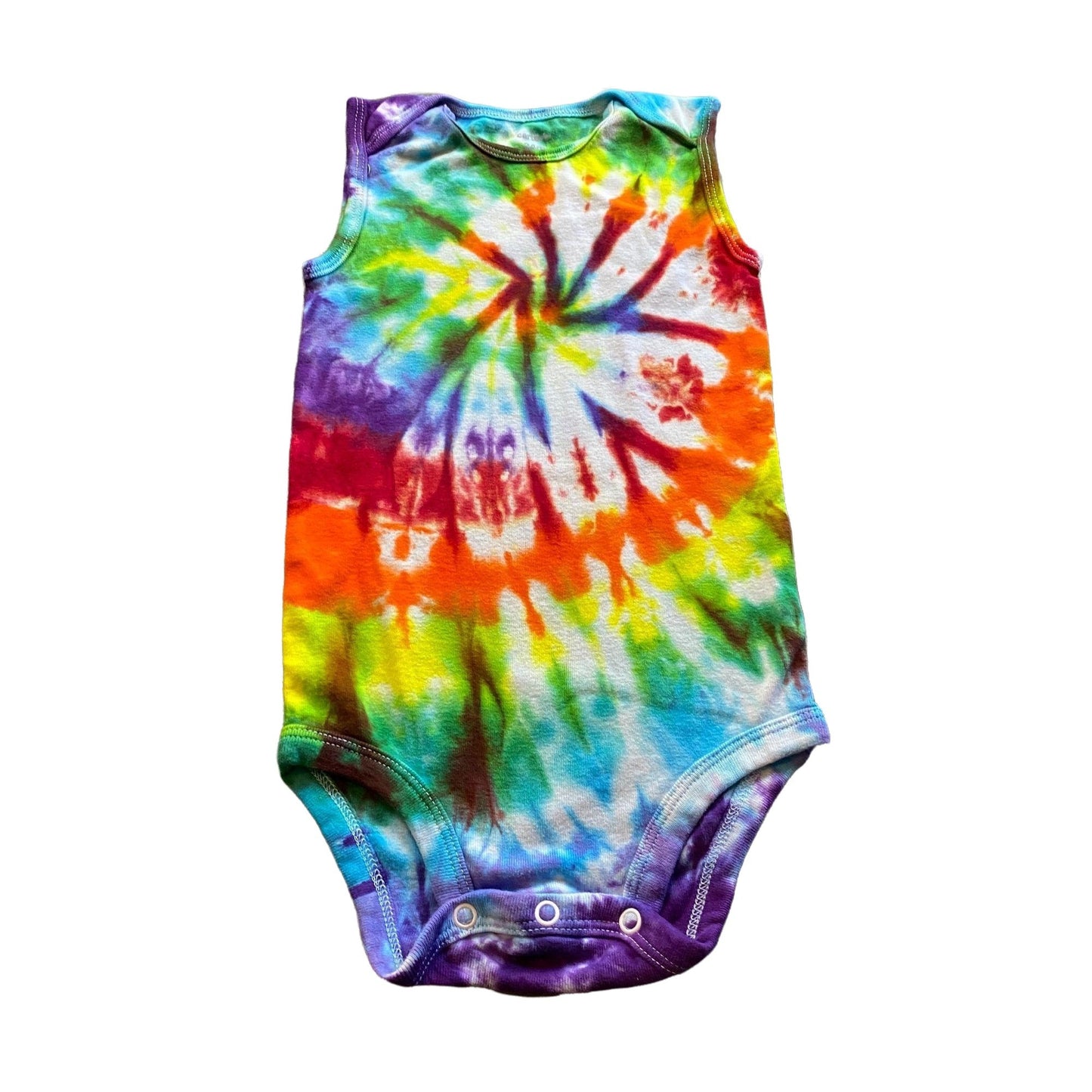 Rainbow Spiral Tie Dye Baby Bodysuit || 24 Months
