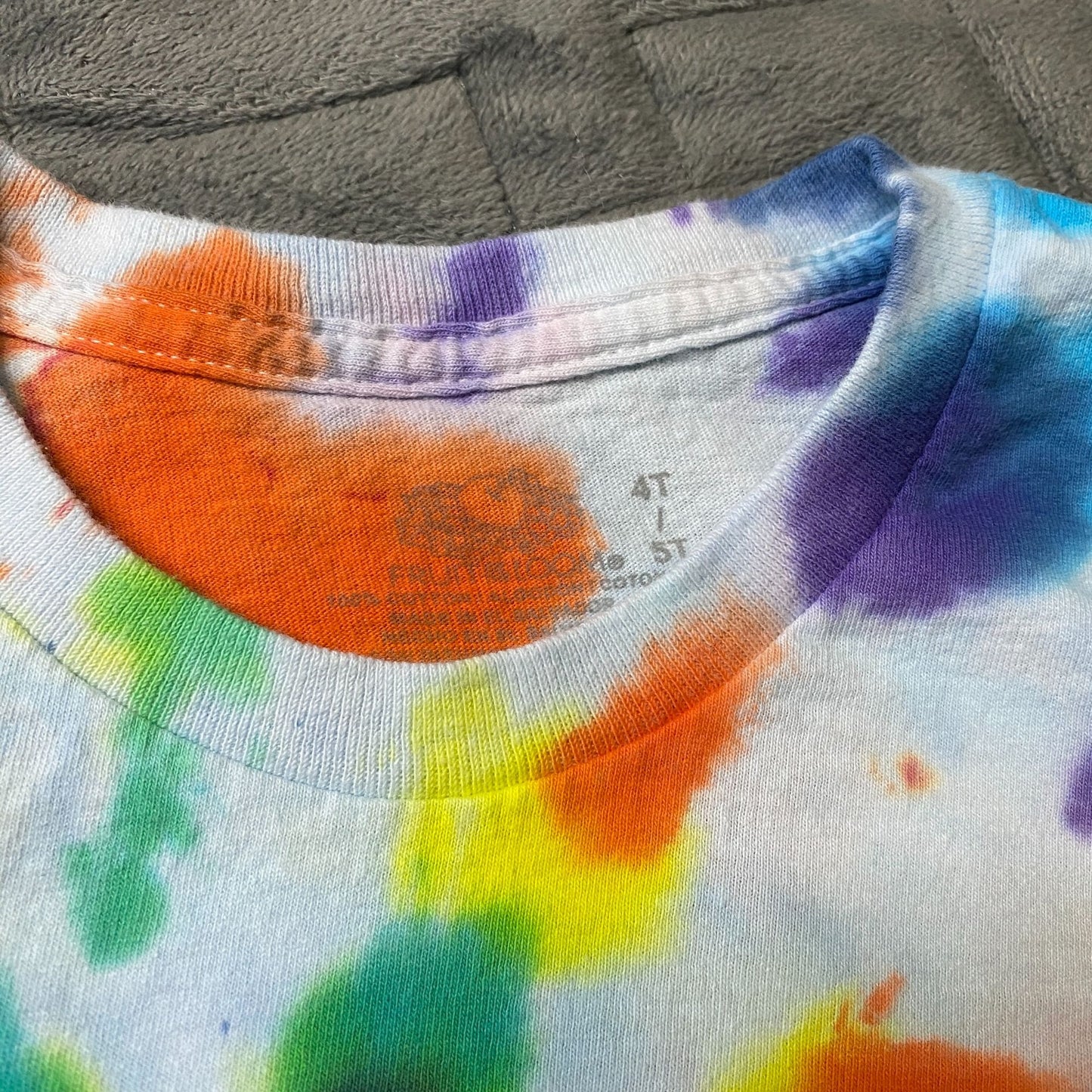 Rainbow Spiral Tie Dye Toddler Tee Shirt || 4T / 5T