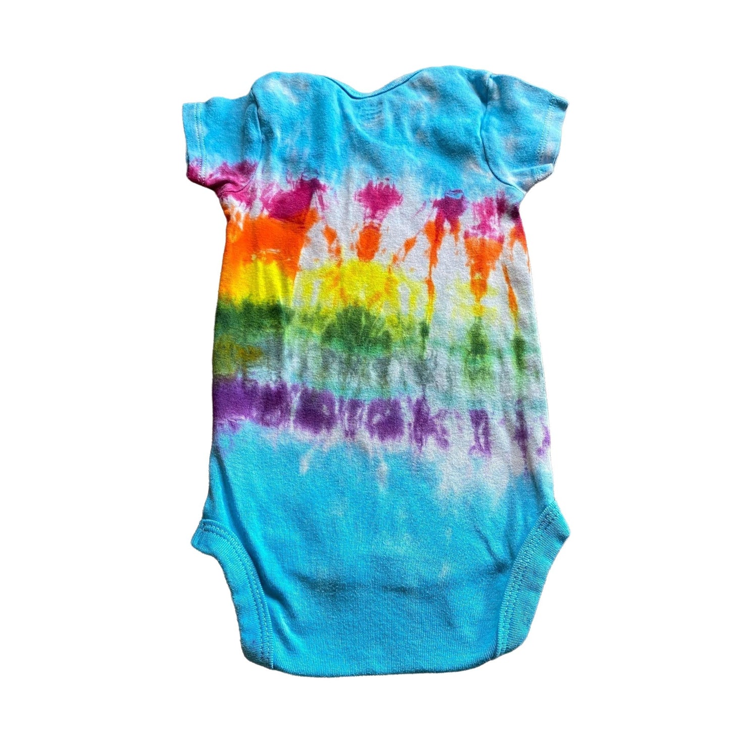 Rainbow Stripe Tie Dye Baby Bodysuit || 12 Months