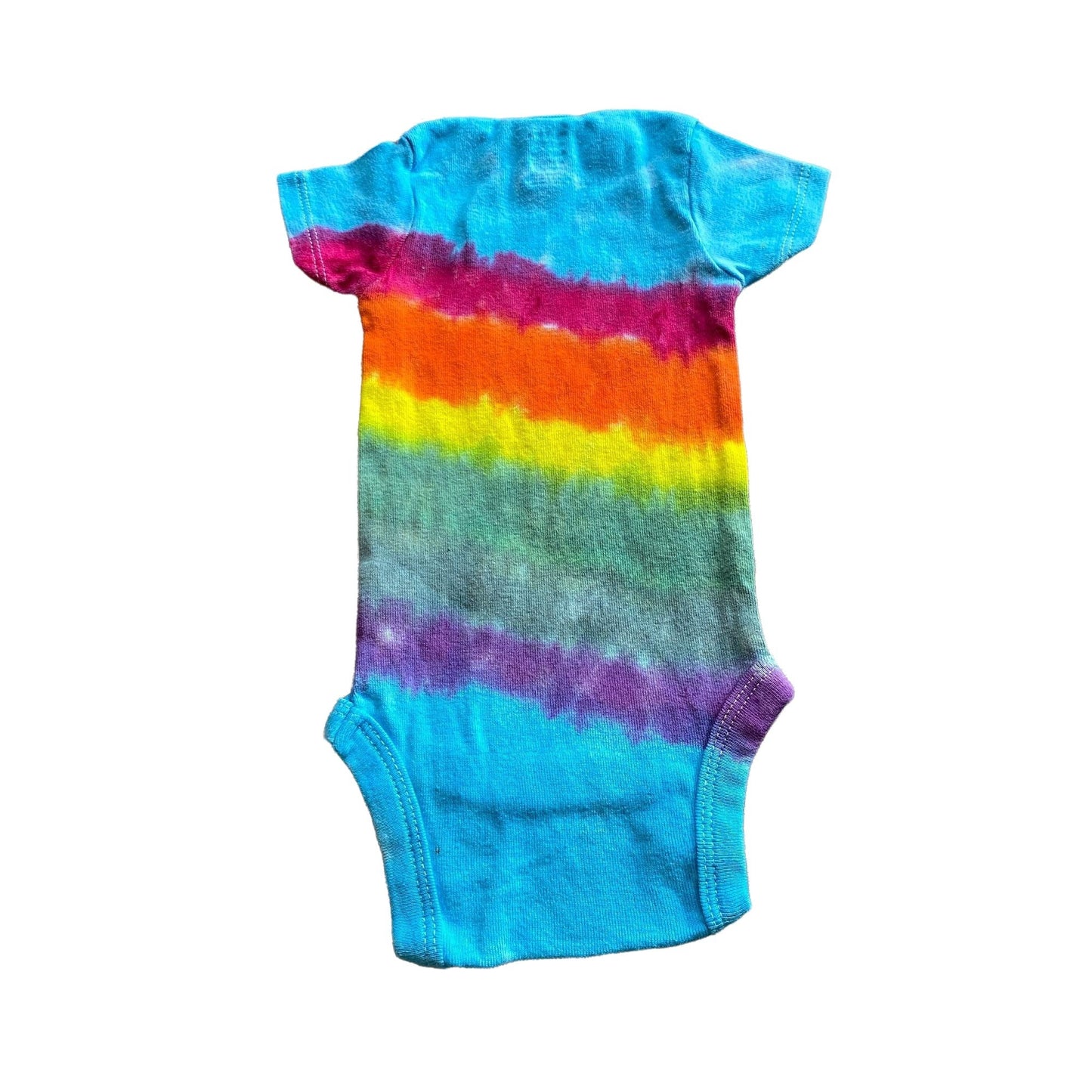 Rainbow Stripe Tie Dye Baby Bodysuit || 0-3 Months