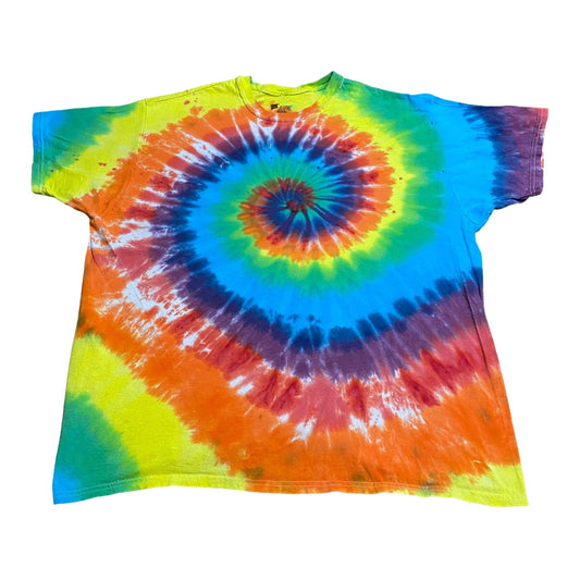 Rainbow Spiral Tie Dye Adult Tee || 2XL