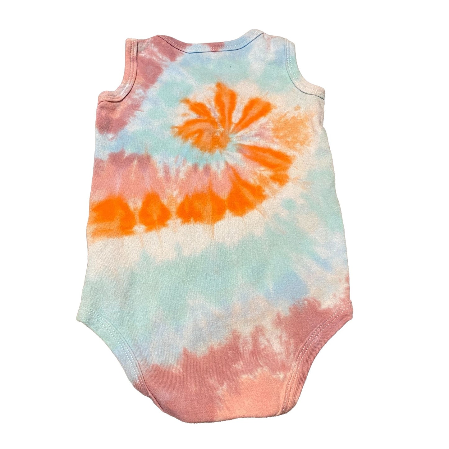 Pastel Spiral Tie Dye Baby Bodysuit || 18 Months