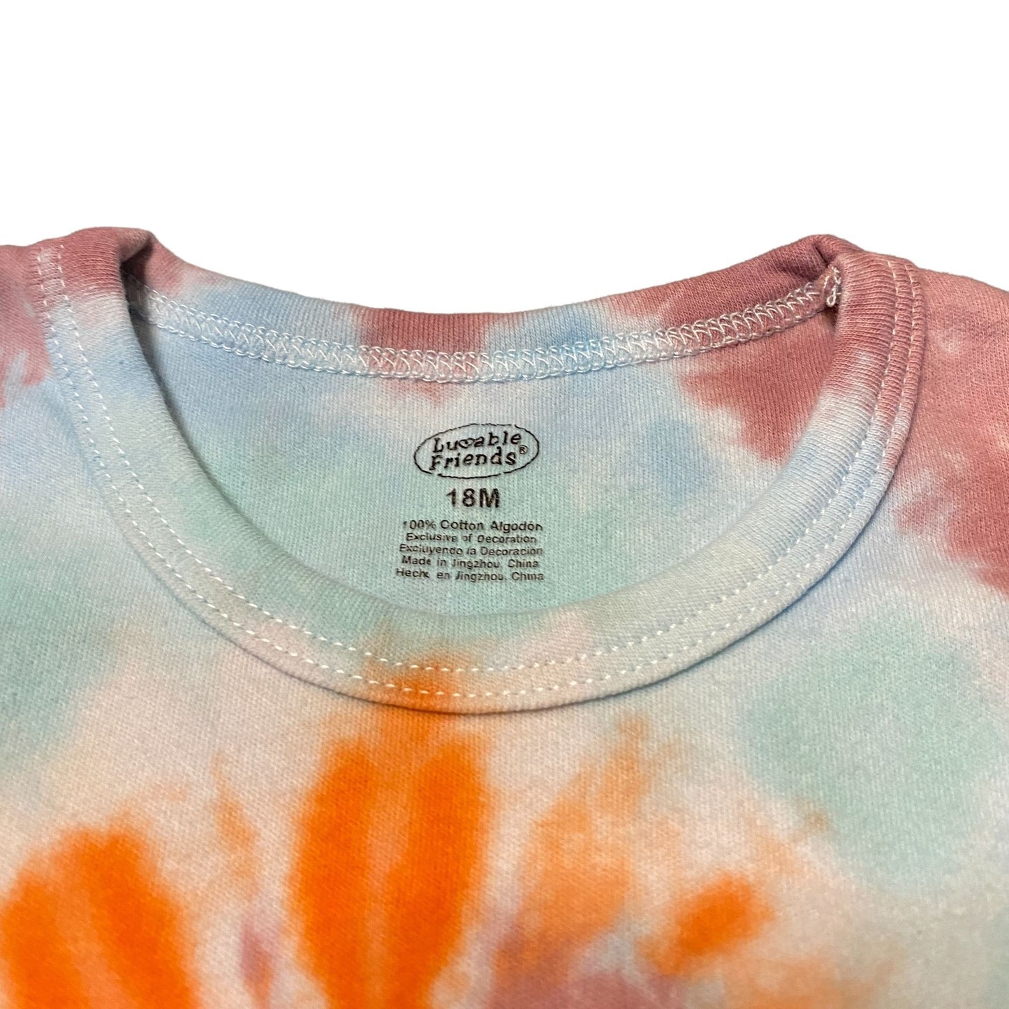 Pastel Spiral Tie Dye Baby Bodysuit || 18 Months