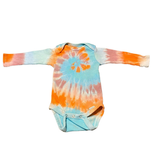 Pastel Spiral Tie Dye Baby Bodysuit || 6-9 Months