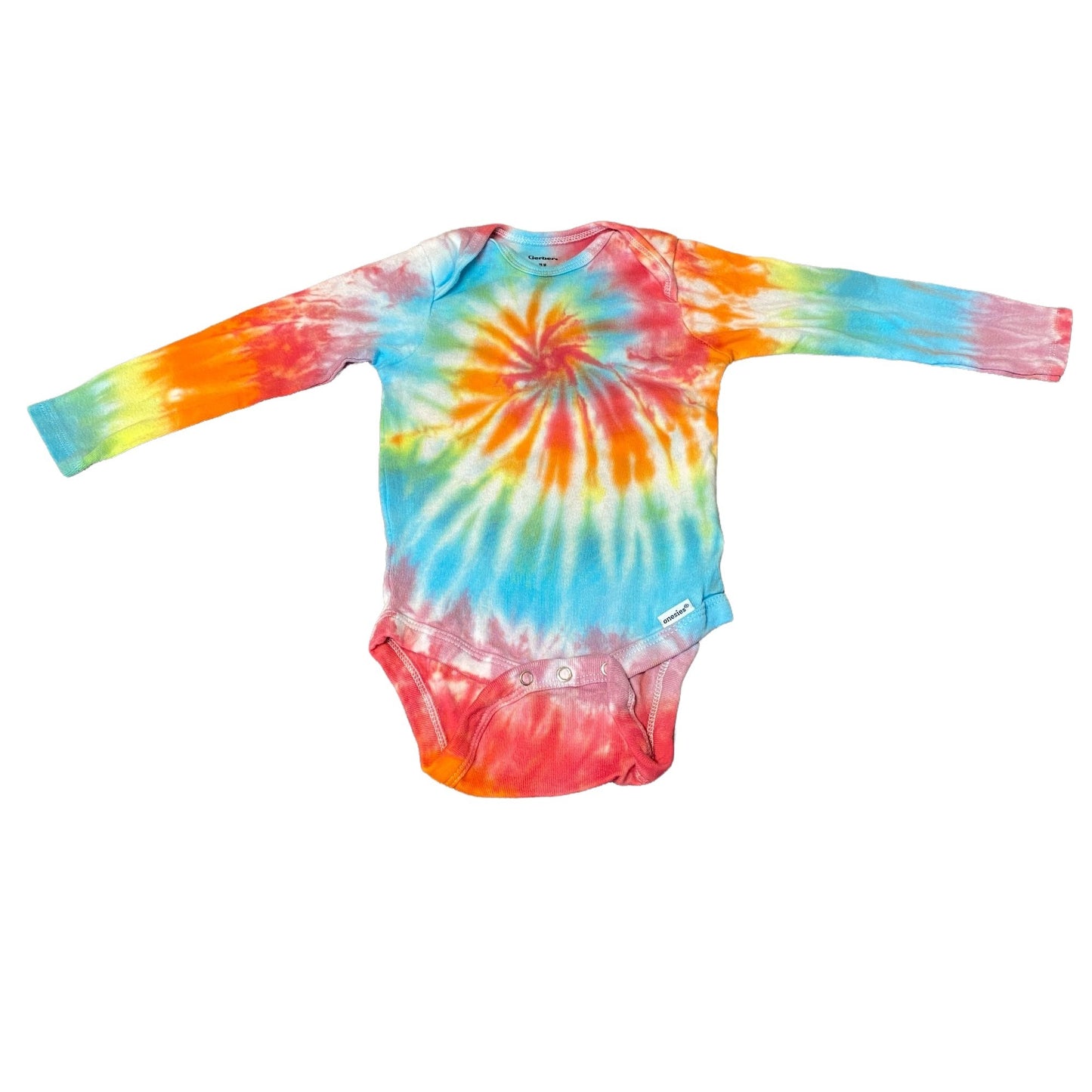 Rainbow Spiral Tie Dye Baby Bodysuit || 18 Months