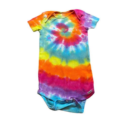 Rainbow Spiral Tie Dye Baby Bodysuit || 3T
