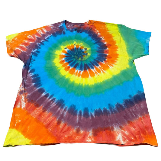 Rainbow Spiral Tie Dye Adult Tee || 2XL