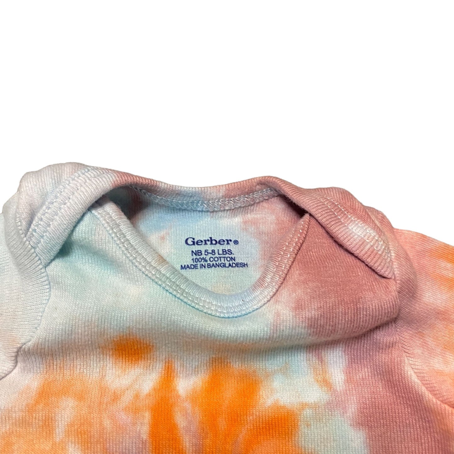 Pastel Spiral Tie Dye Baby Bodysuit || Newborn