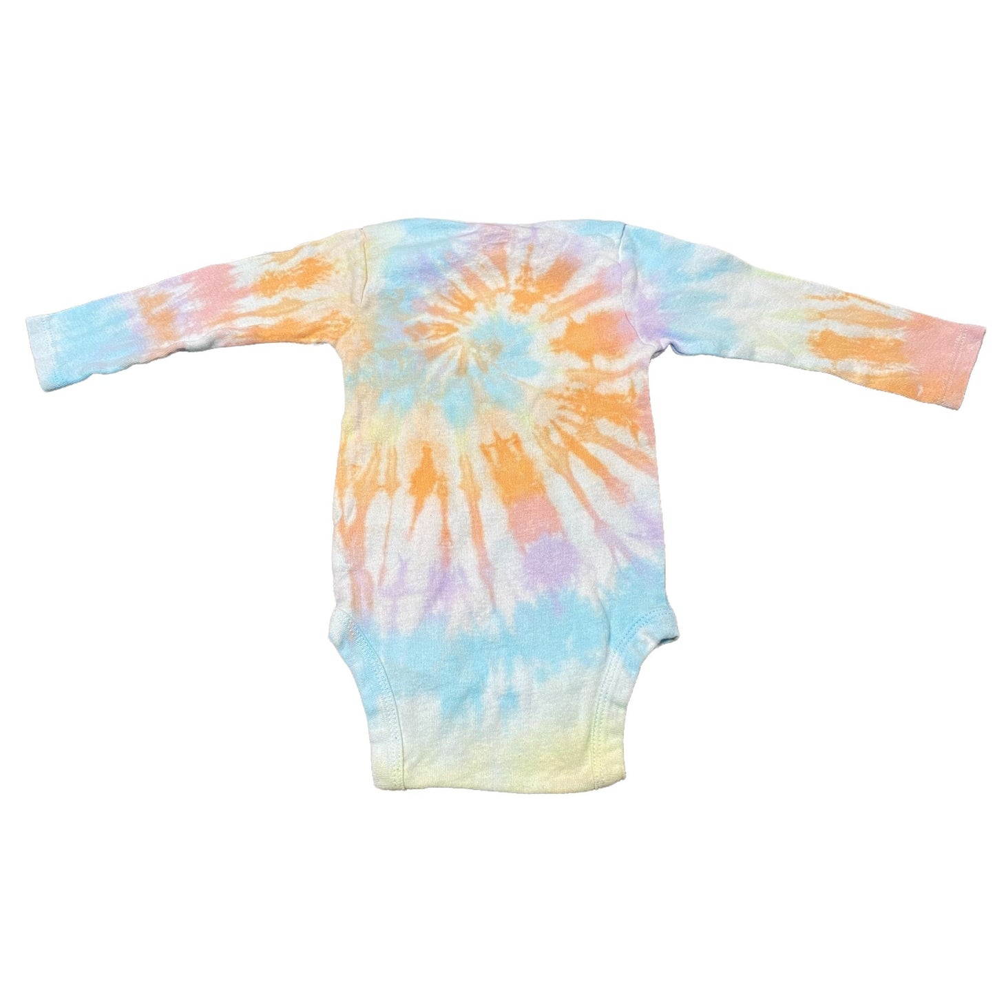 Pastel Rainbow Spiral Tie Dye Baby Bodysuit || 6-9 Months