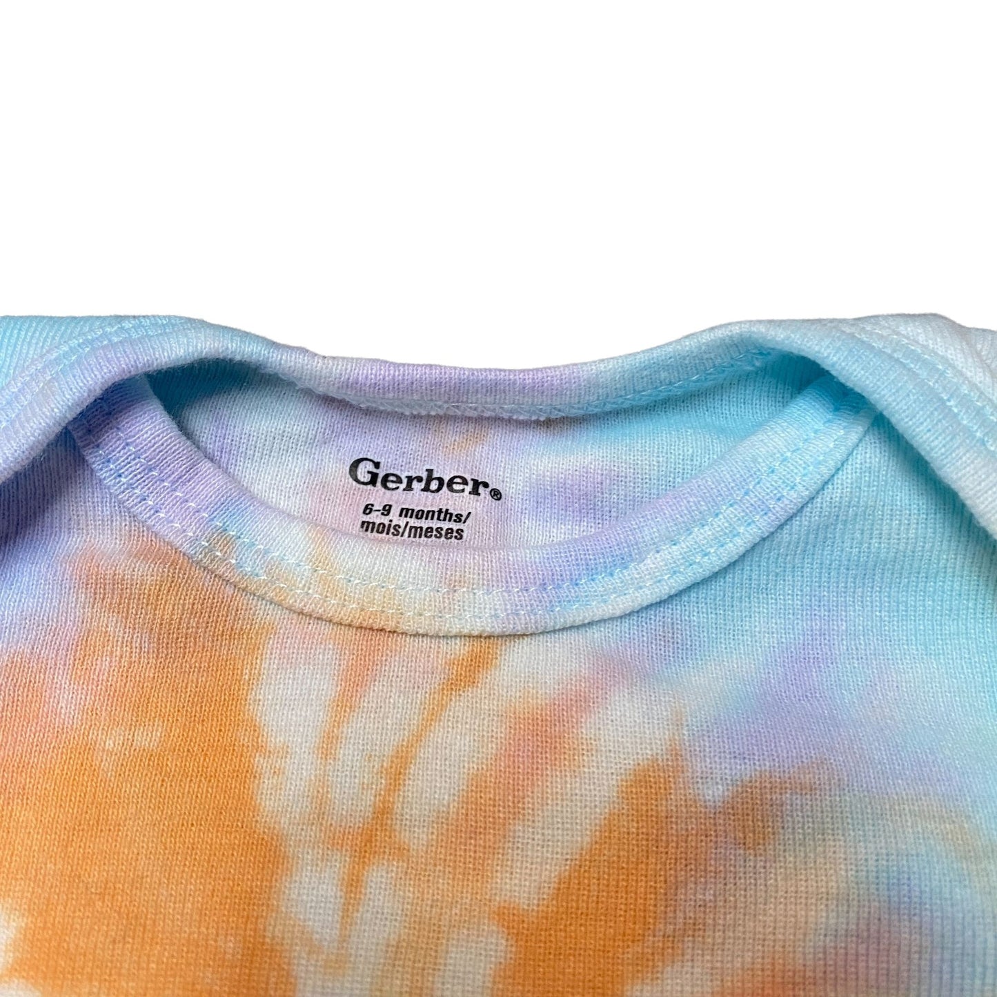 Pastel Rainbow Spiral Tie Dye Baby Bodysuit || 6-9 Months