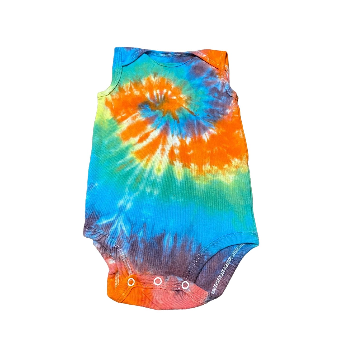Rainbow Spiral Tie Dye Baby Bodysuit || 18 Months