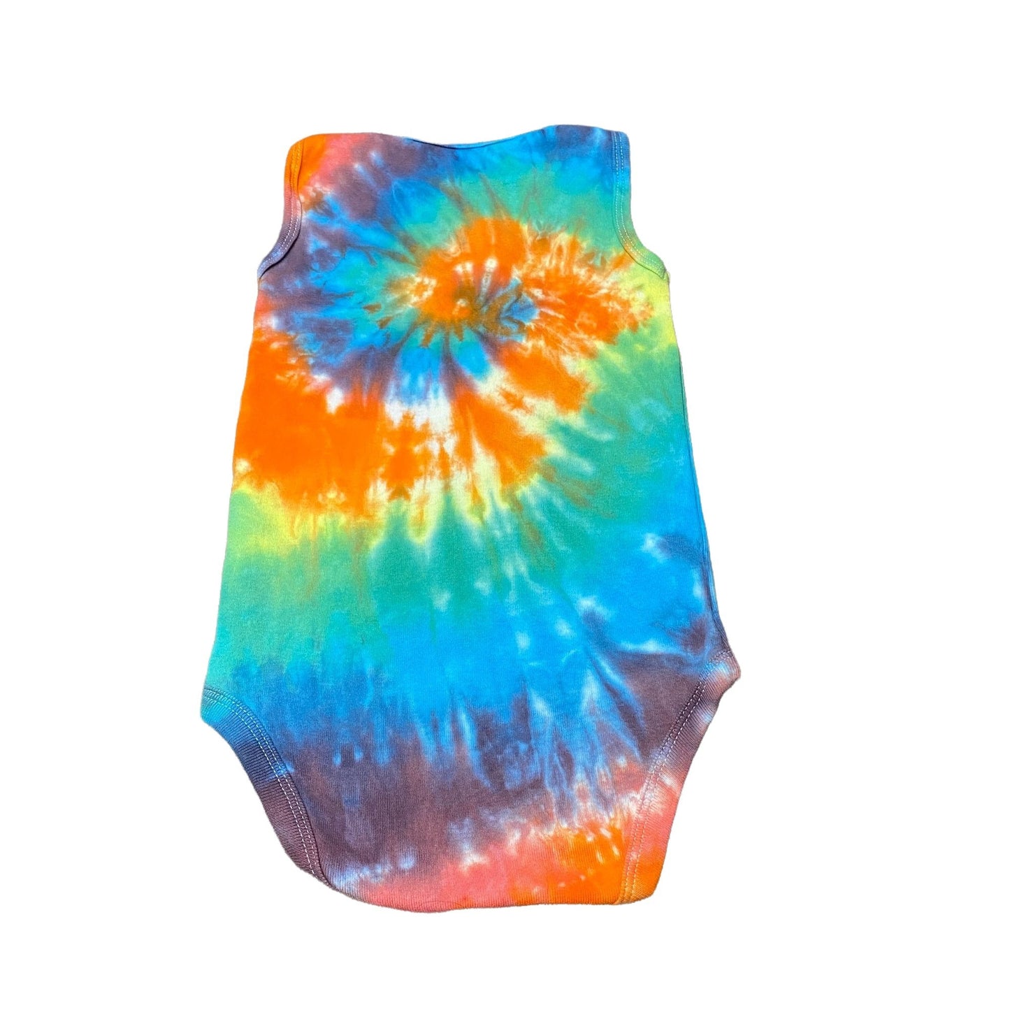 Rainbow Spiral Tie Dye Baby Bodysuit || 18 Months
