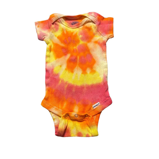 Candy Corn Spiral Tie Dye Onesie || 3-6 Months