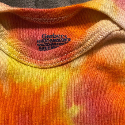 Candy Corn Spiral Tie Dye Onesie || 3-6 Months